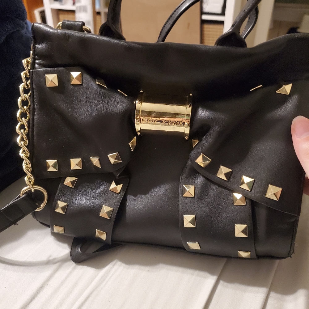 Black Studded Betsey Johnson Purse
